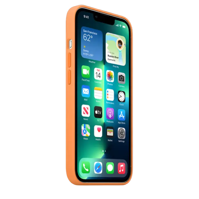 Чехол Apple iPhone 13 Pro Silicone Case MagSafe A2707 Силиконовый Чехол Marigold