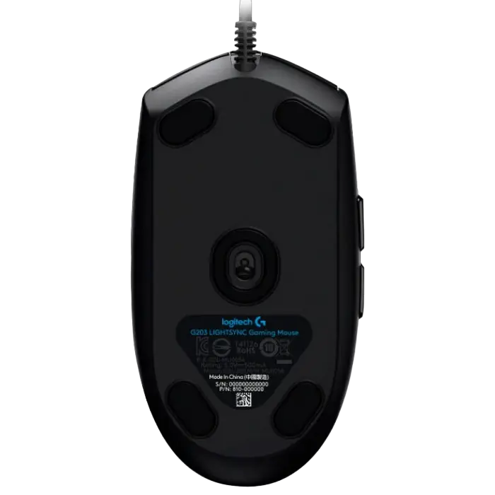 Игровая мышь Logitech G203 Lightsync Проводное Чёрный