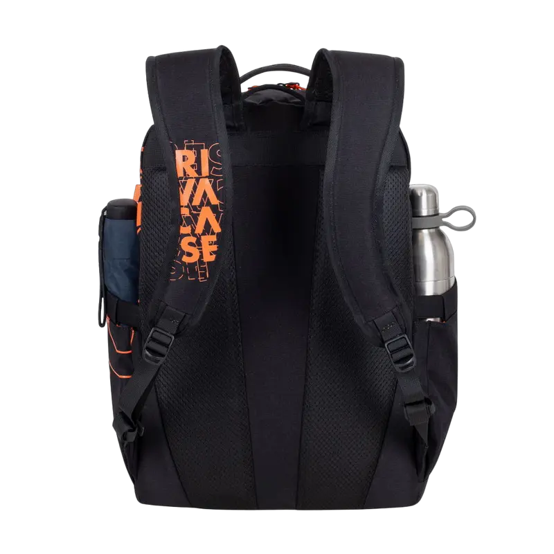 Rucsac zilnic Rivacase Heide Negru/Portocaliu