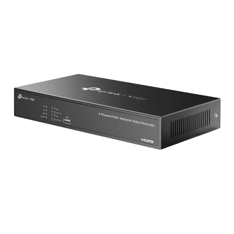 Видеорегистратор TP-LINK VIGI NVR1004H-4P Черный