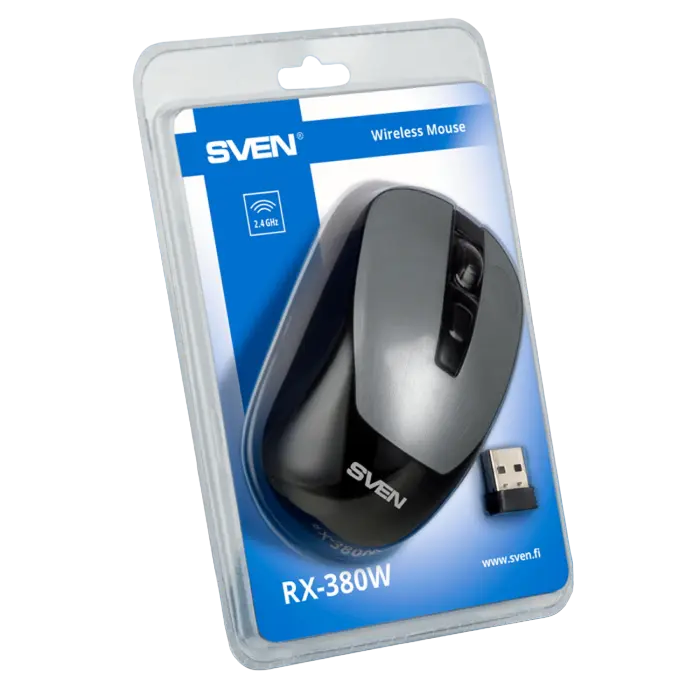 Беcпроводная мышь SVEN RX-380W Беспроводное Серебристый