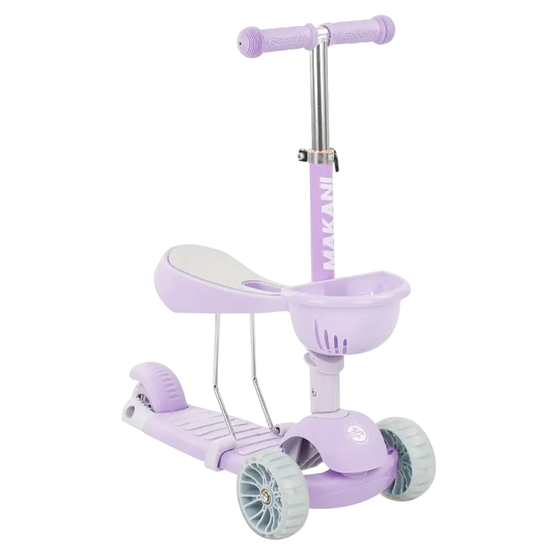 Детский 3-колесный самокат Makani BonBon Фиолетовый