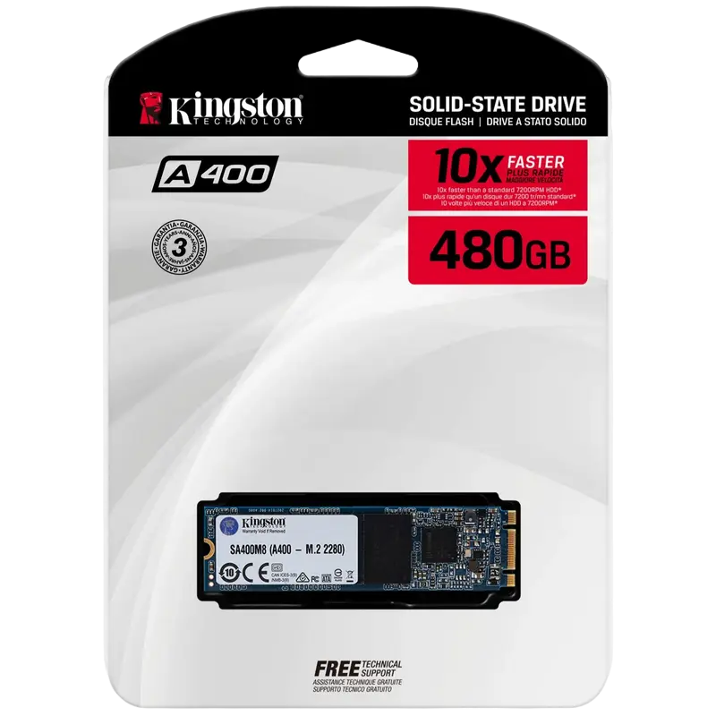 Накопитель SSD Kingston A400 A400 480GB