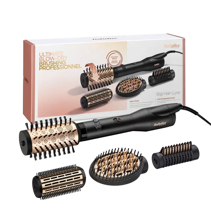 Фен-щётка BaByliss Big Hair Luxe Черный | Золотистый
