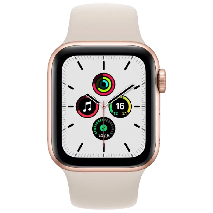 Умные часы Apple Watch SE Алюминиевый корпус с ремешком Starlight Sport