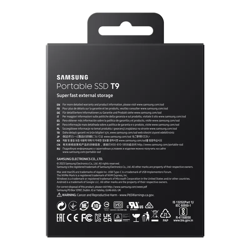 SSD portabil extern Samsung T9 1 TB Negru