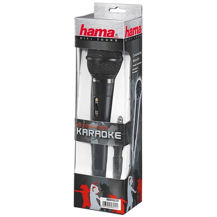 Караоке микрофон HAMA DM-20 Проводной аналоговый Черный