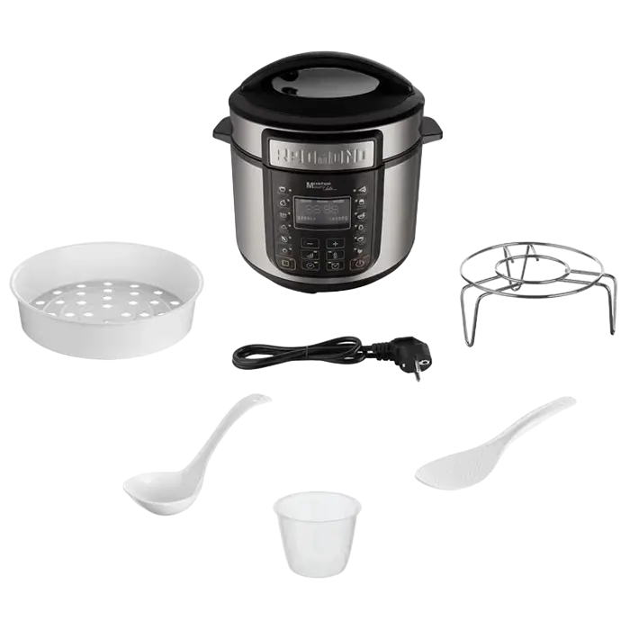 Мультиварка-скороварка Redmond RMC-PM381 Серебристый | Черный