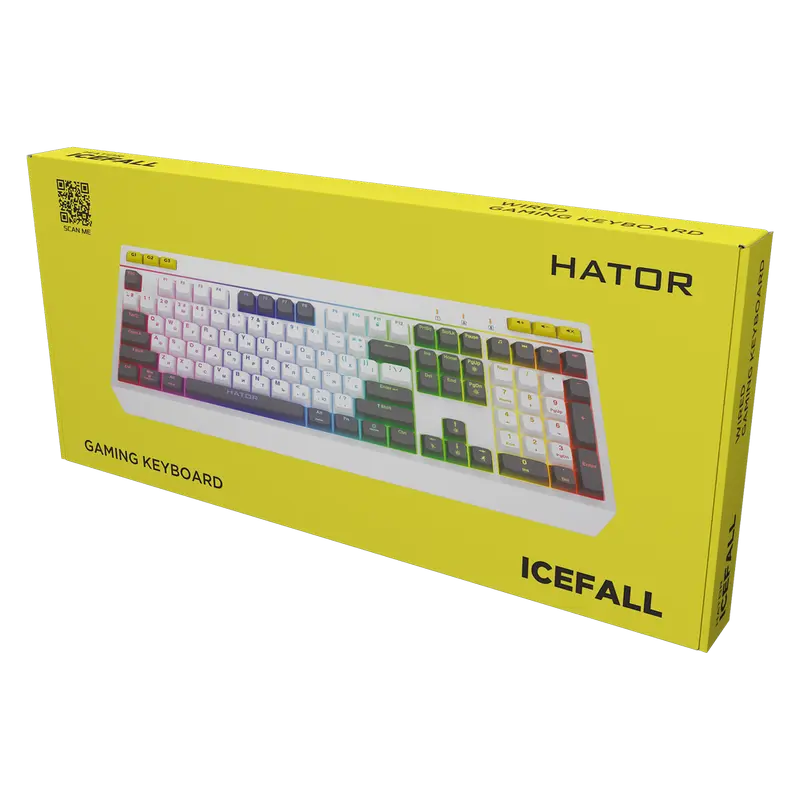 Tastatură HATOR Icefall Membrană Alb
