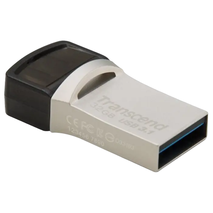 USB Flash накопитель Transcend JetFlash 890 32ГБ Серебристый