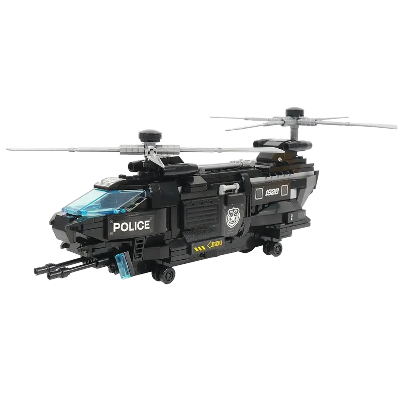 Set Qman Block Mission-Eagle Helicopter Negru