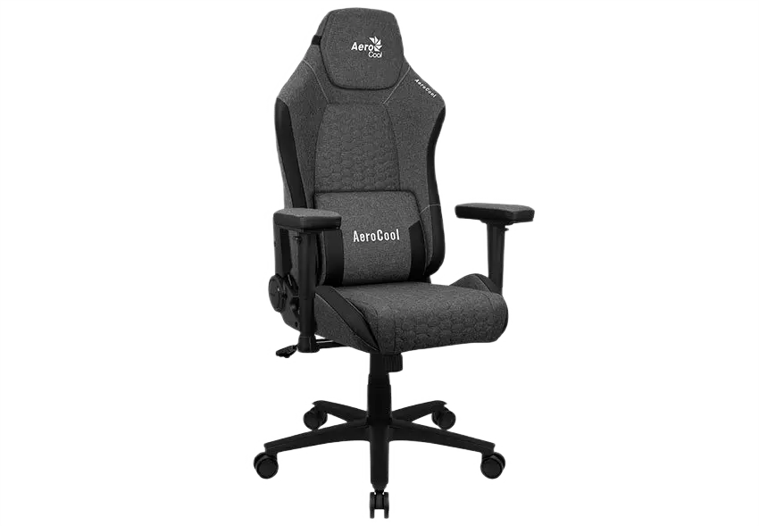 Scaun Gaming AeroCool Crown AeroWeave Textil Negru