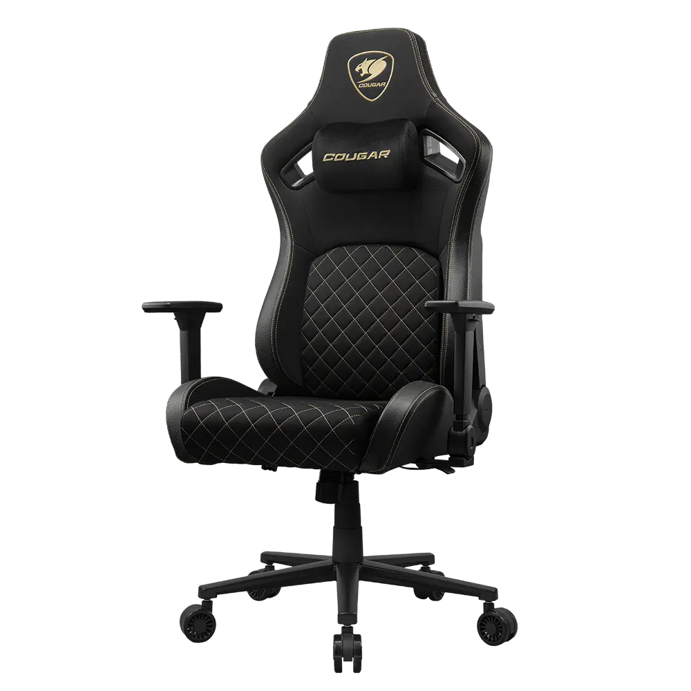 Scaun Gaming Cougar Defensor PU Piele,Țesătură Gold F