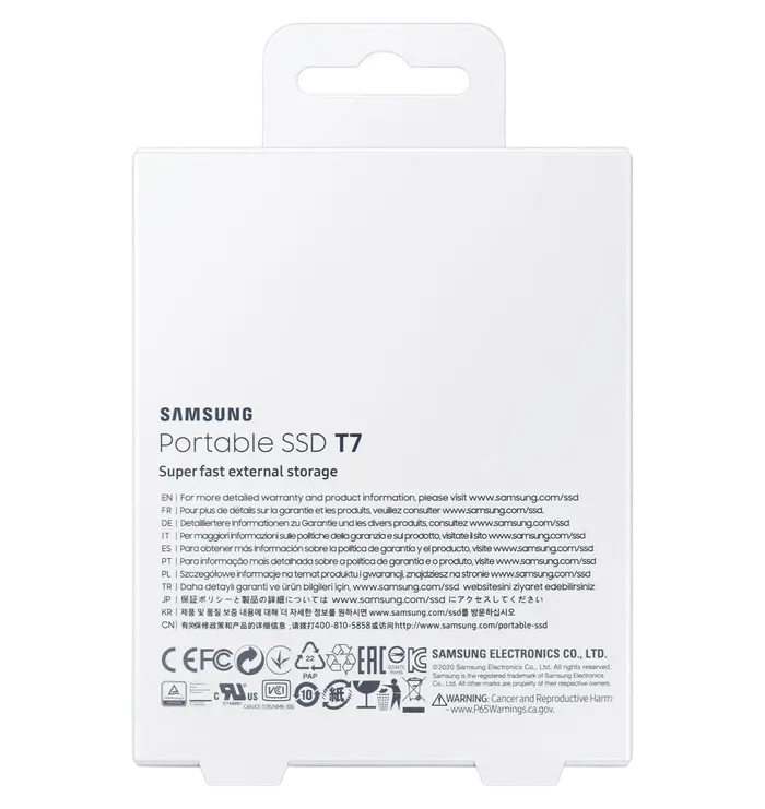 Внешний портативный SSD накопитель Samsung T7 2 ТБ Красный