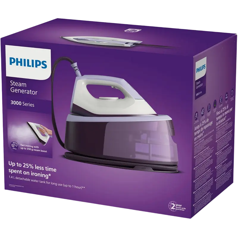 Утюг с парогенератором Philips PSG3000/30 Белый | Фиолетовый