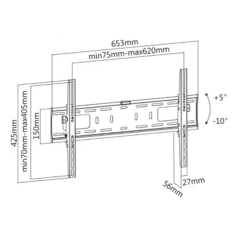 Кронштейн для телевизора Reflecta Plano Flat 70-6040T Серый