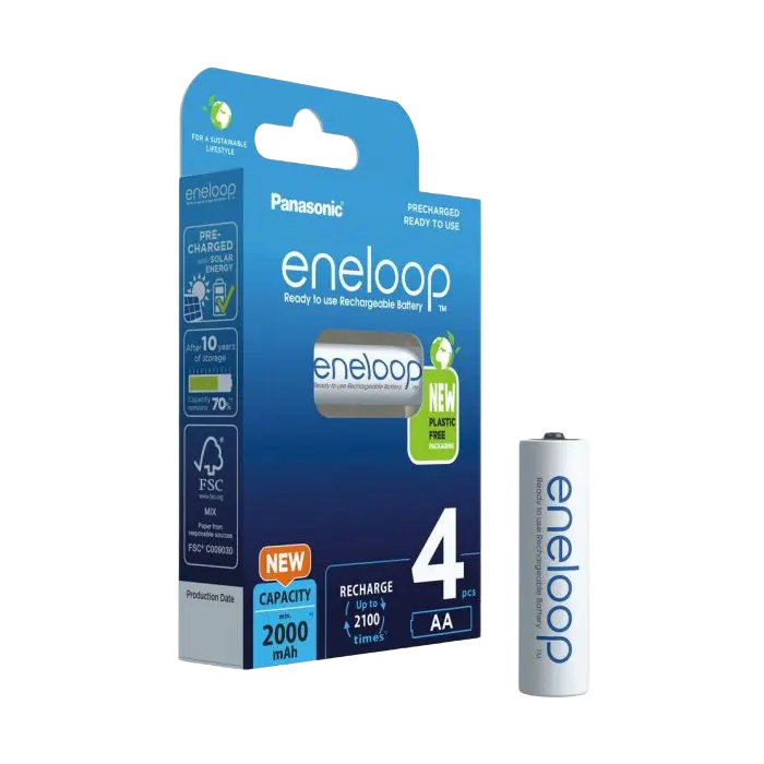 Acumulatori Panasonic Eneloop BK-3MCDE/4BE AA