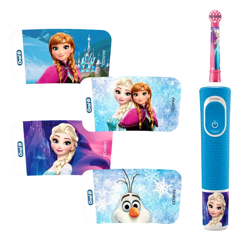 Periuță de dinți electrică Pentru copii Braun Kids Vitality D100 Albastru /Roșu-Purpuriu