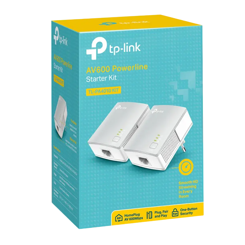 Адаптер Powerline TP-LINK AV600 Kit Белый