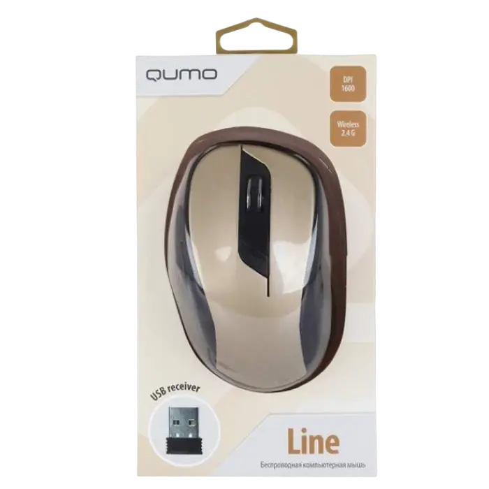 Беcпроводная мышь QUMO M64 Беспроводное Бронзовый