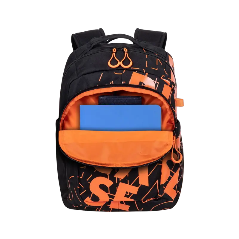 Rucsac zilnic Rivacase Heide Negru/Portocaliu