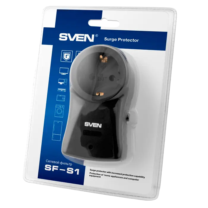 Prelungitor electric SVEN SF-S1 Negru