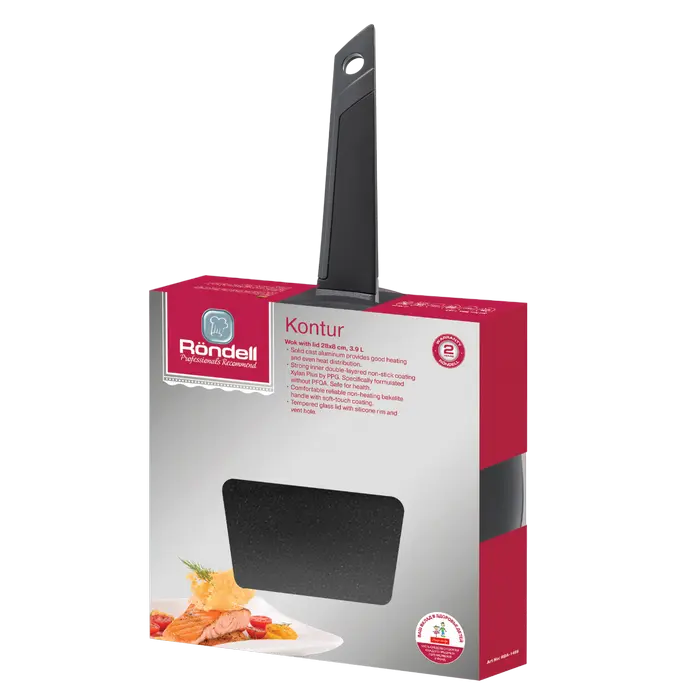 Сковорода WOK Rondell Kontur Kontur Чёрный