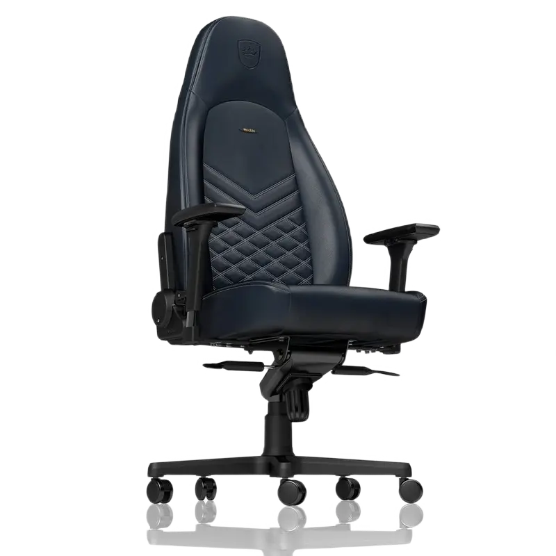 Игровое кресло Noblechairs Icon Натуральная кожа Тёмно-Синий