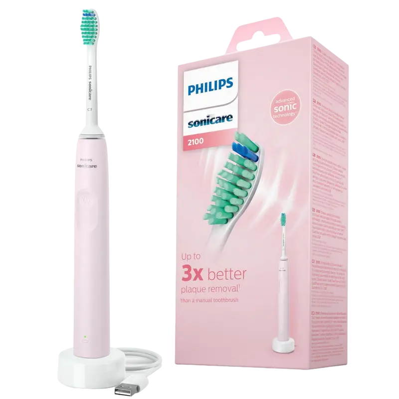 Электрическая зубная щетка Для взрослых Philips Sonicare 2100 Series Розовый