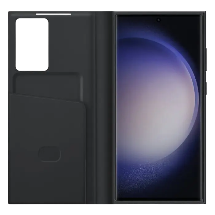 Husă Portmoneu Samsung Galaxy S23 Ultra Smart View Cover Smart View Wallet Negru