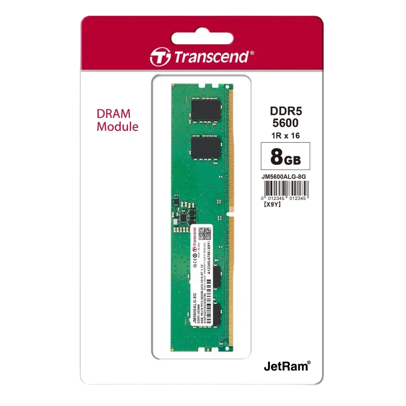 Memorie RAM Transcend JetRam JetRam 8GB Negru/Verde