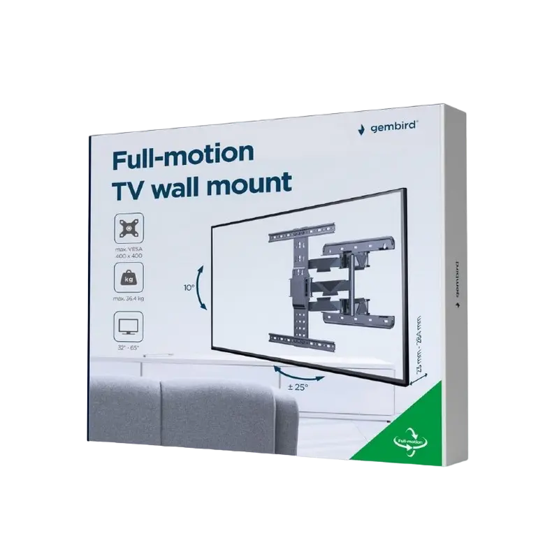 Кронштейн для телевизора Gembird WM-65ST-01 Черный