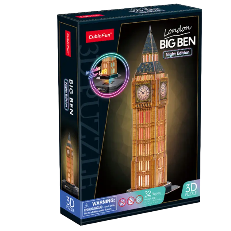 Puzzle 3D CubicFun Big Ben Multicolor