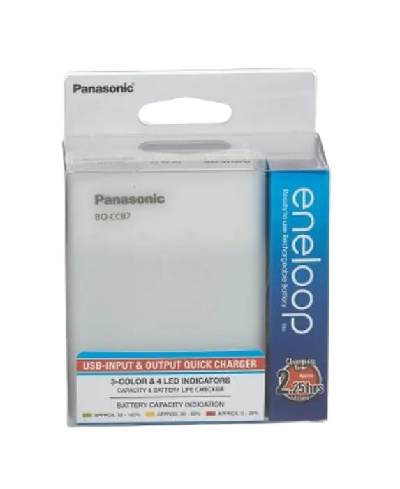 Зарядное устройство Panasonic Smart & Quick BQ-CC87USB Белый