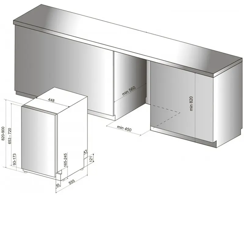 Посудомоечная машина Hotpoint-Ariston HSIO 3O35 WFE Белый
