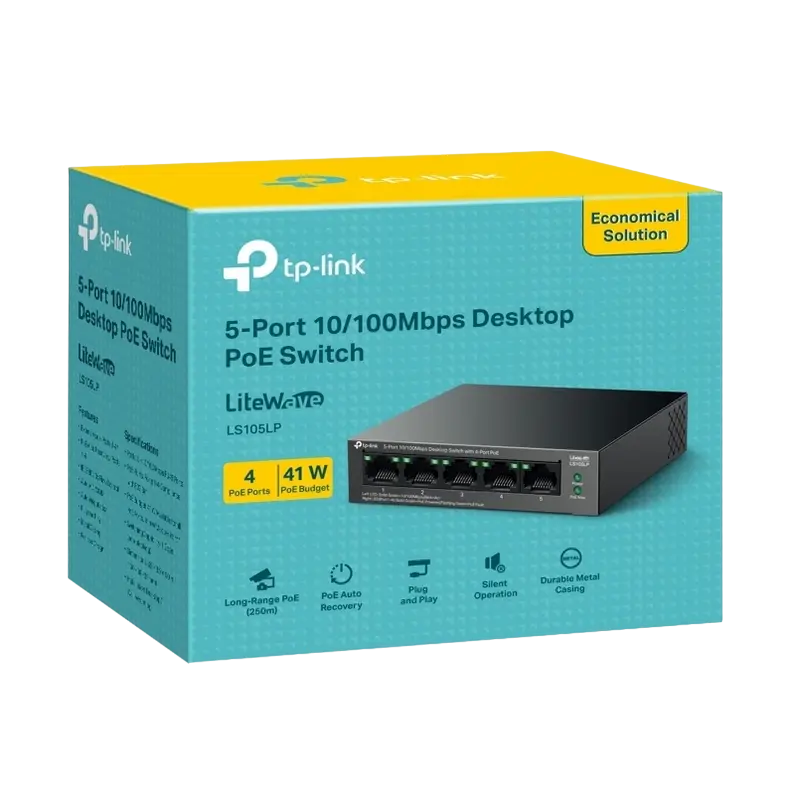 PoE коммутатор TP-LINK Desktop Switch Черный