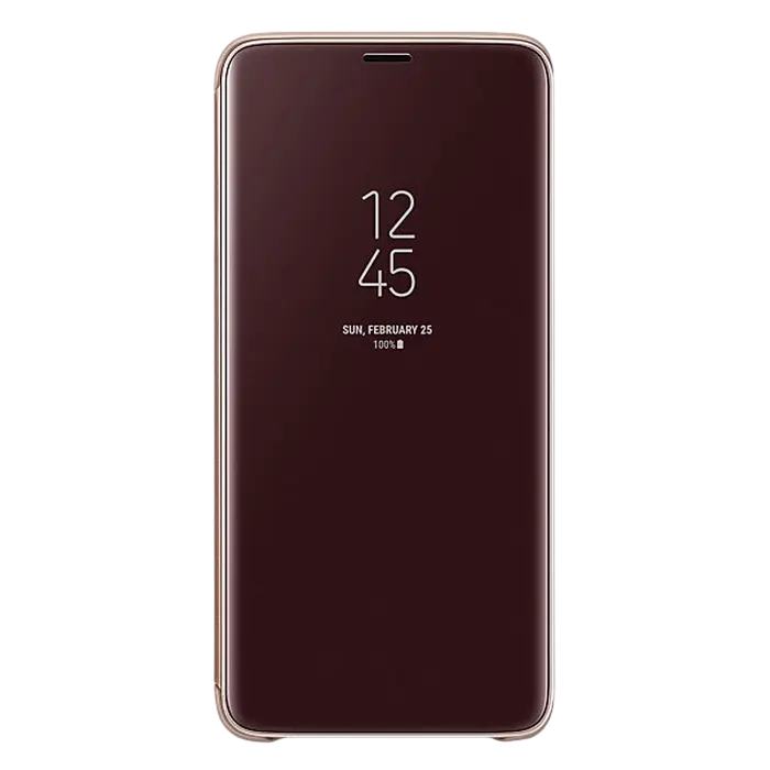 Чехол книжка Samsung Galaxy S9+ Clear View Cover Золотой