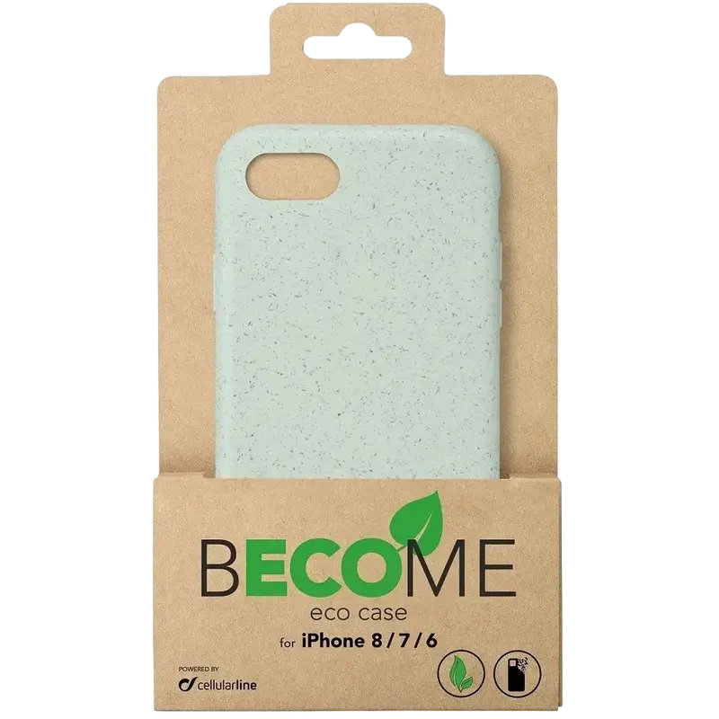 Husă Cellularline Apple iPhone 7/8/SE 2020 Eco Case Seria Eco Verde