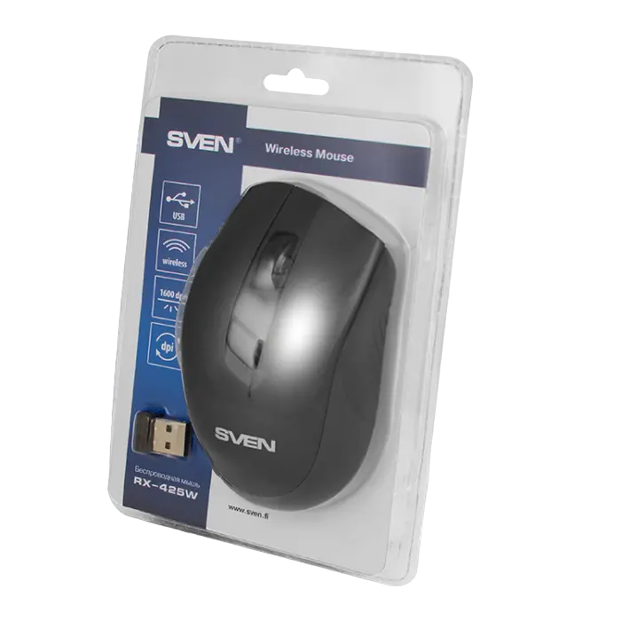 Беcпроводная мышь SVEN RX-425W Беспроводное Чёрный