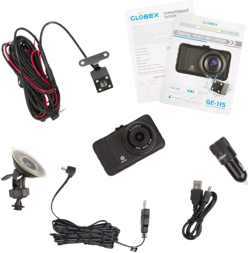 Автомобильный видеорегистратор Globex GE-115 Черный