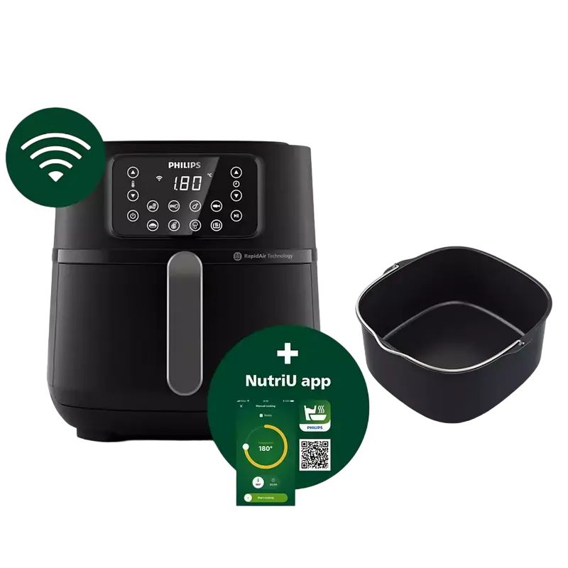 Friteuză cu aer cald Philips Ovi Connected Negru