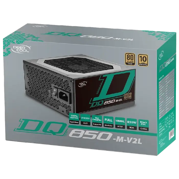 Tip Блок питания для компьютеров Deepcool DQ850-M-V2 ATX Черный