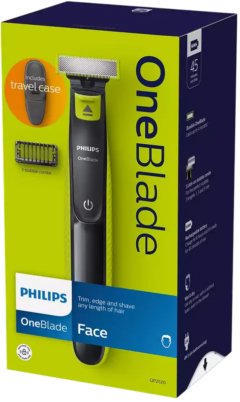 Мужской Триммер Philips OneBlade Черный/Зеленый