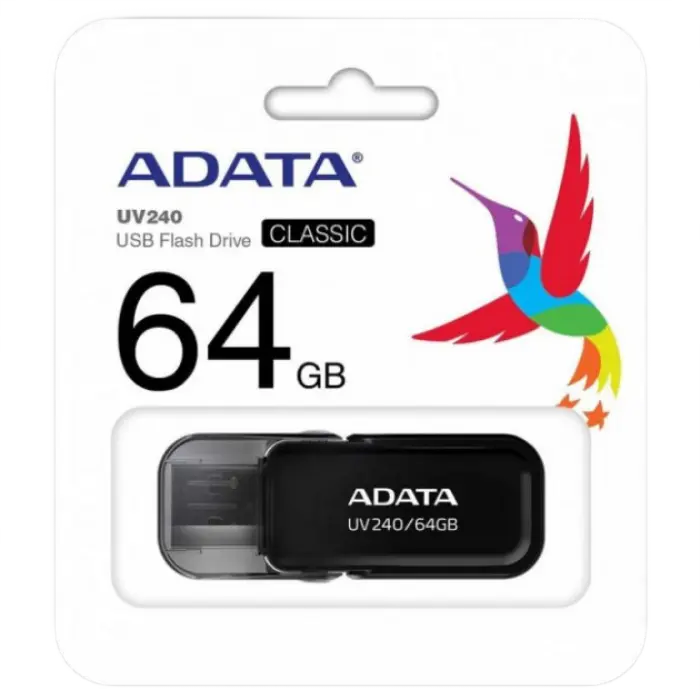 USB Flash накопитель ADATA UV240 64ГБ Чёрный