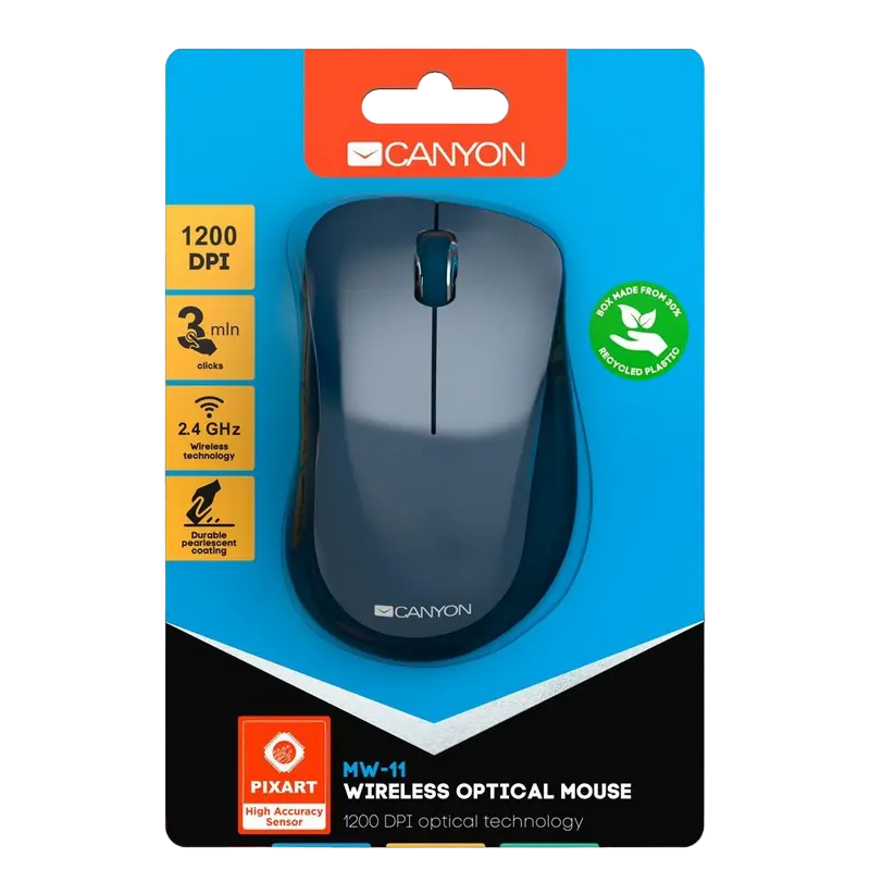 Mouse Wireless Canyon MW-11 Fără fir Albastru