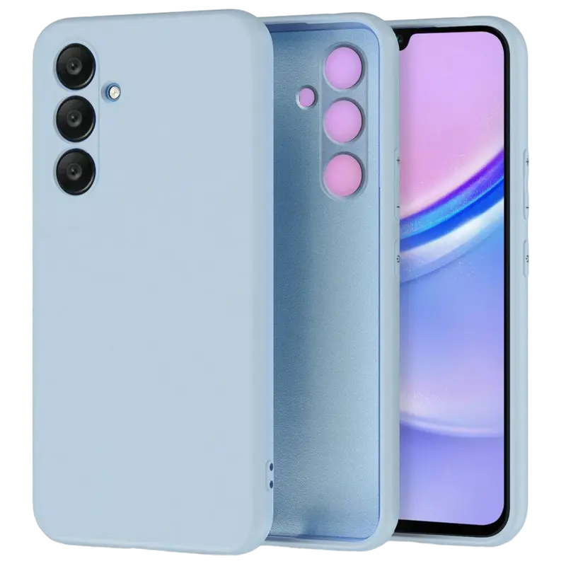 Husă Xcover Samsung Galaxy A25 Soft Touch Microfiber Soft Touch Series Albastru deschis