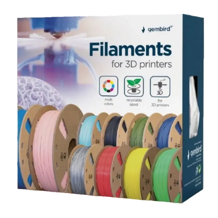 Нить для 3D-принтера Gembird 3DP-PLA-01-MTW Белый
