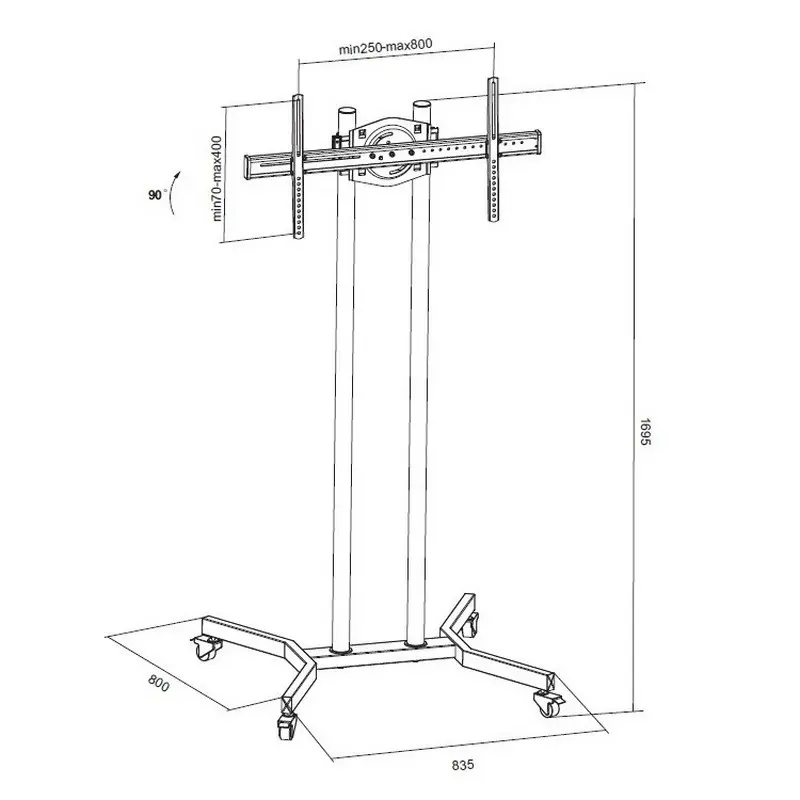 Кронштейн для телевизора Reflecta 55P Черный