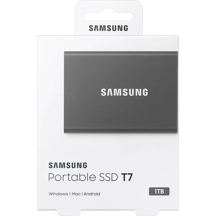 Внешний портативный SSD накопитель Samsung T7 1 ТБ Grey