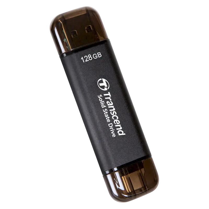 Внешний портативный SSD накопитель Transcend ESD310C 128 Гб Чёрный